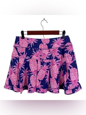 Gottex Athletic Skort Sz L Pink Pineapple Golf Tennis Activewear